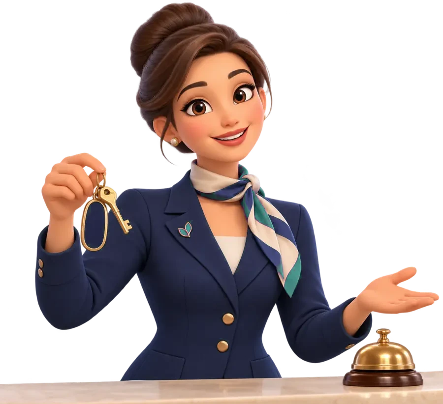 Personaggio 3D concierge