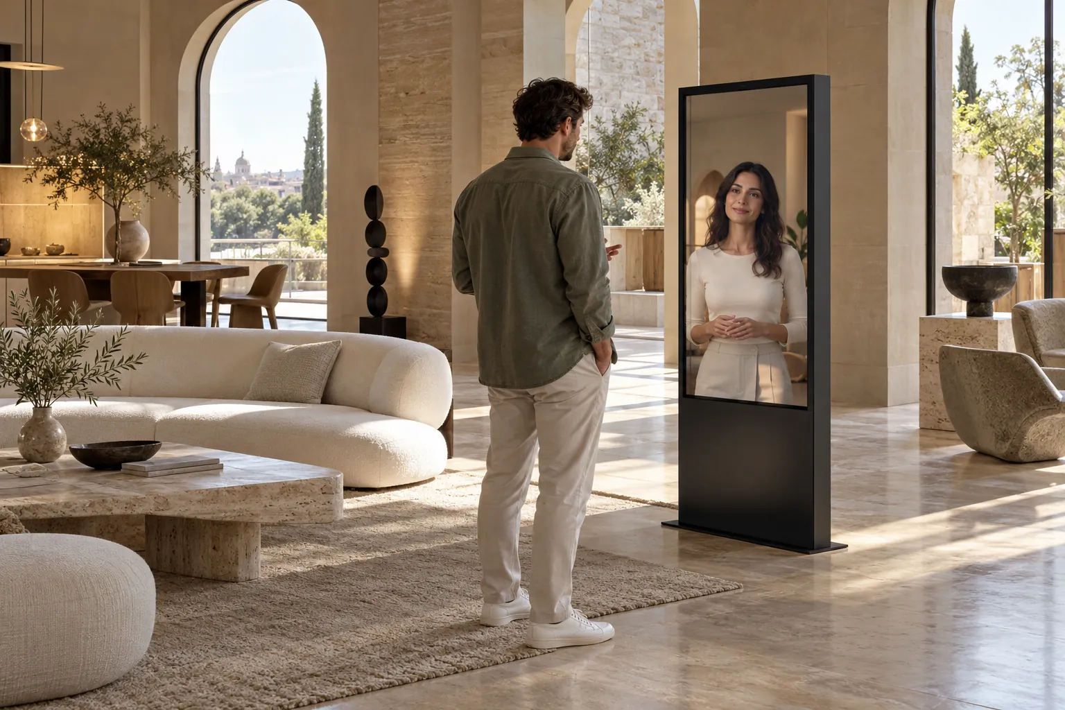 Concept of a digital assistant in a showroom